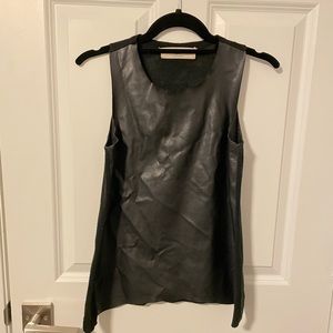 Zara faux leather tank